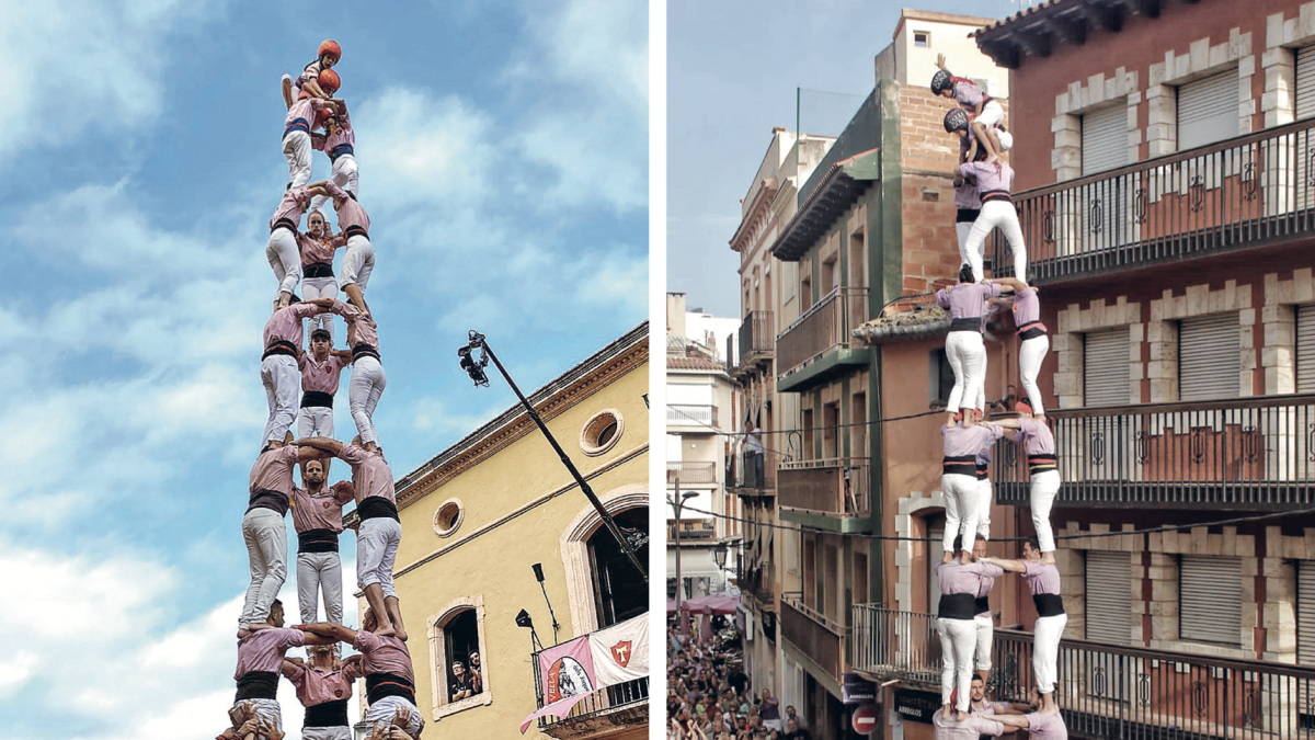 3 de 9 amb folre dels Xiquets i la Jove de Tarragona que van estrenar a Altafulla i Torredembarra l’any 2023.