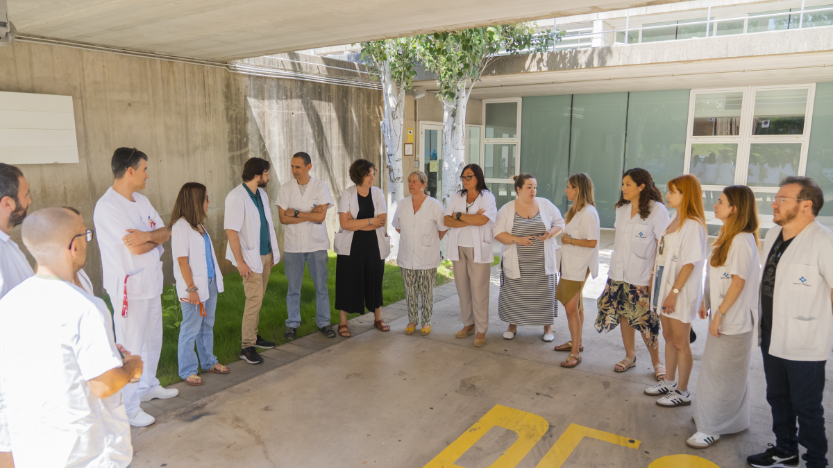 Grupo de médicos de guardia de urgencias del Instituto Pere Mata que critican los cambios organizativos en el servicio.