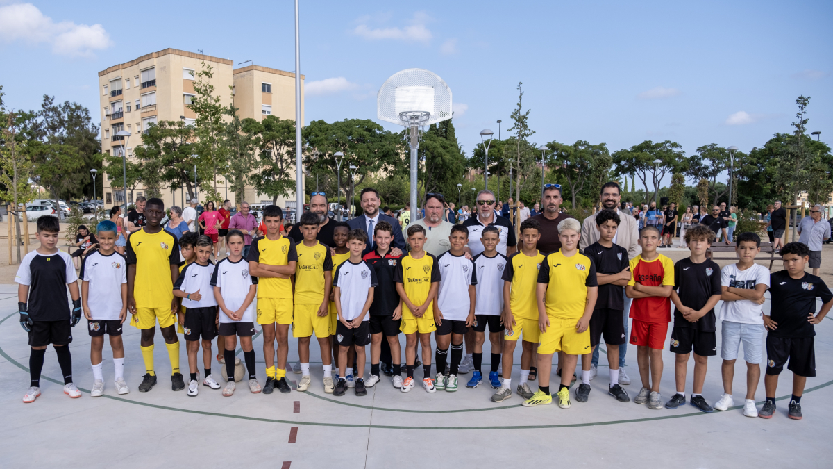 Imatge de la inauguració del nou parc esportiu.