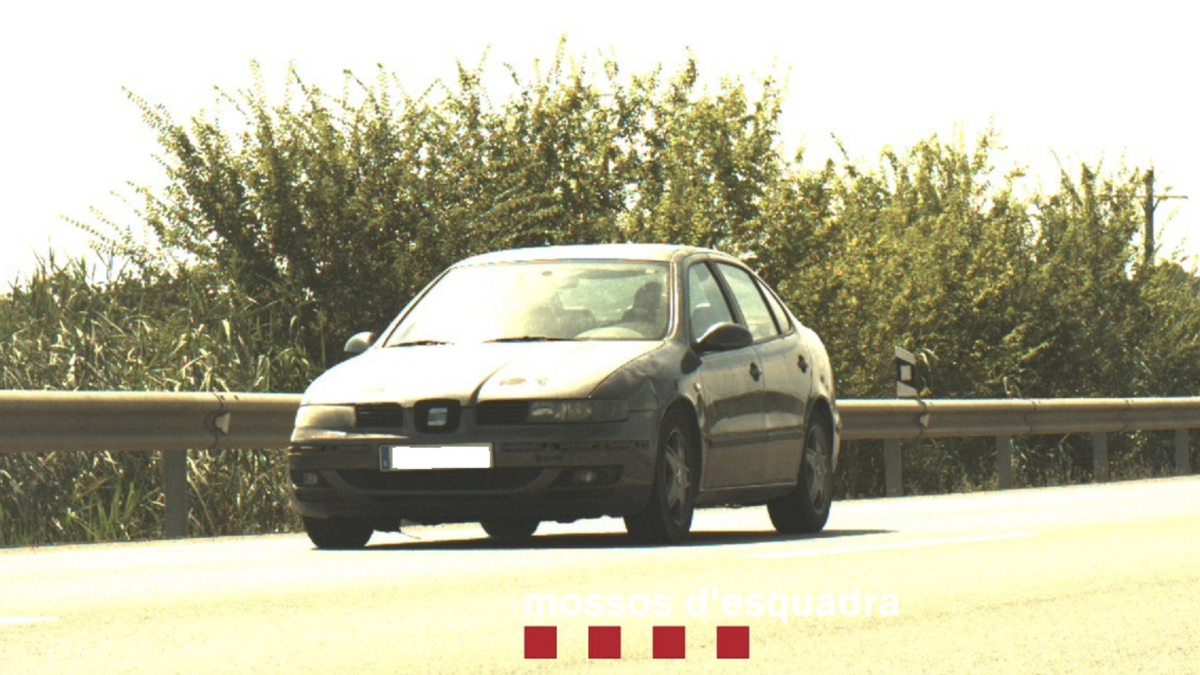 Captura del radar del vehicle que els Mossos d'Esquadra van enxampar circulant a 187 km/h en un tram de 90 a l'N-240 a Lleida.