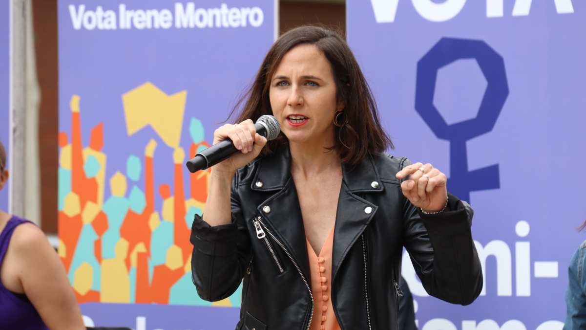 Imagen de archivo de la secretaria general de Podemos, Ione Belarra, en un mitin en Barcelona