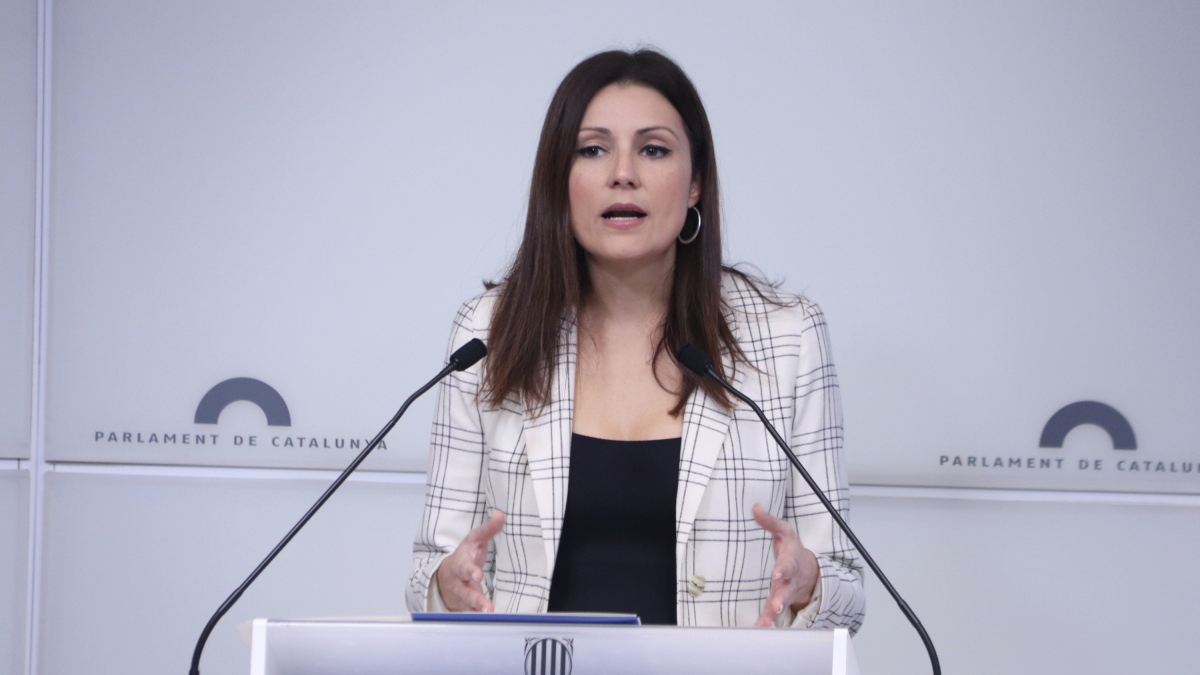 La diputada del PPC Lorena Roldán en rueda de prensa este martes.