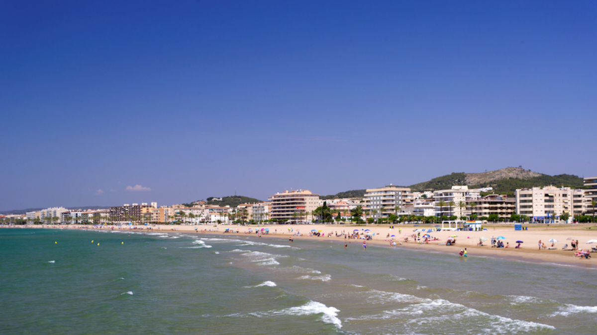 Imagen de la playa de l'Estany-Mas Mel de Calafell.