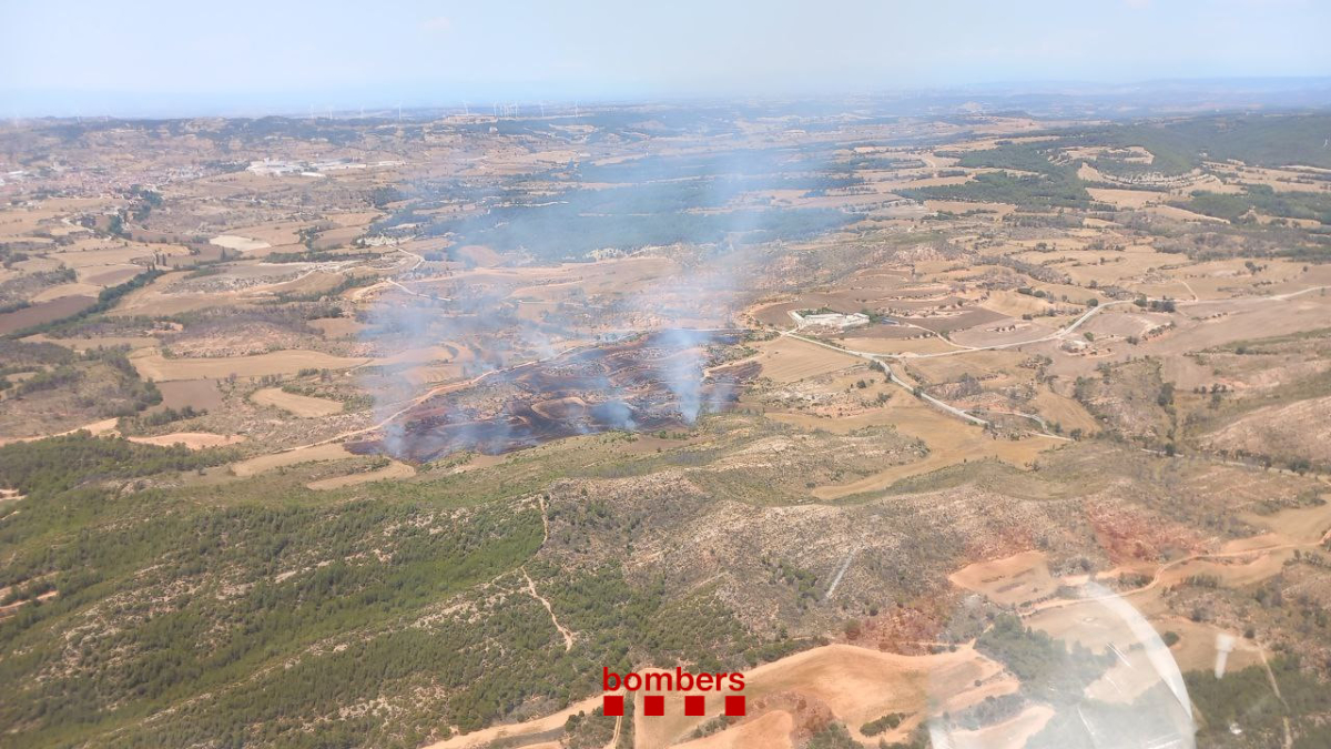 Imagen del incendio de la Conca de Barberà.