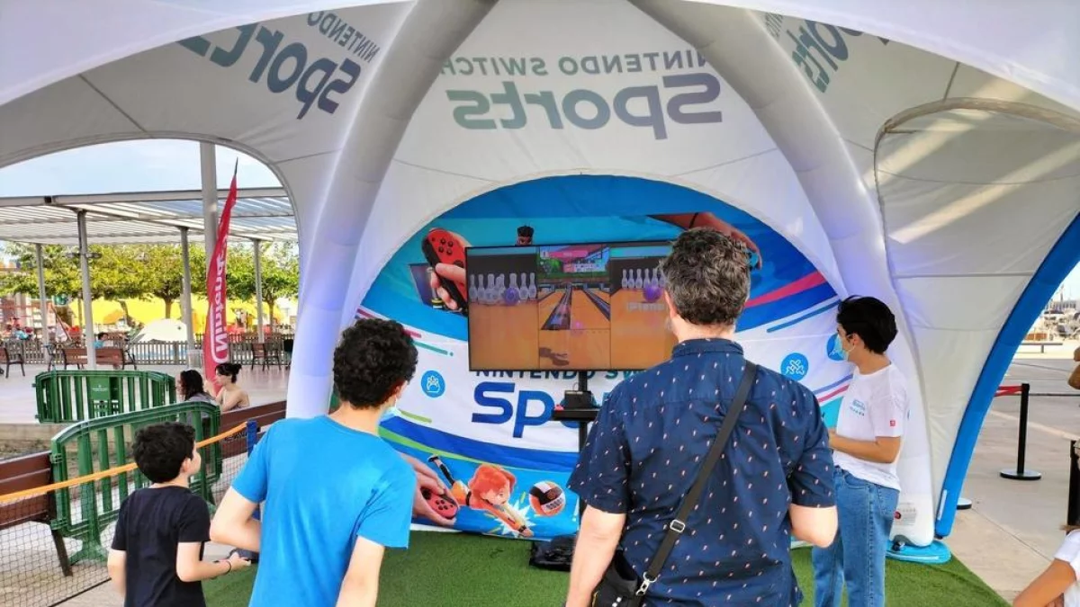 Imagen de una de las carpas del Nintendo Switch Tour en Calafell durante una edición anterior