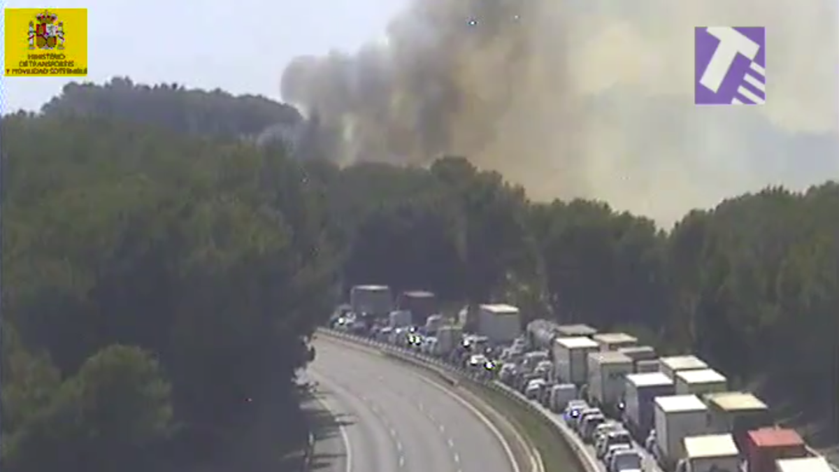 Imagen de las retenciones al AP-7.