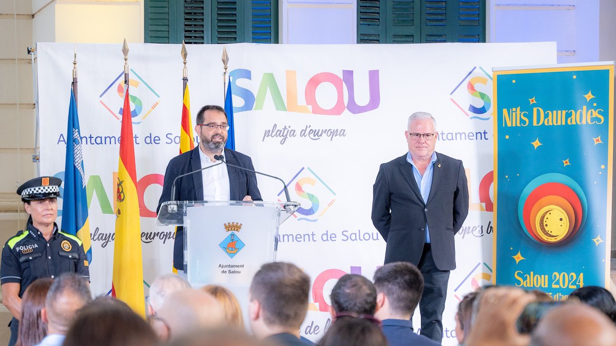 Sergio González Fernández durante su pregón para las Nits Daurades de Salou