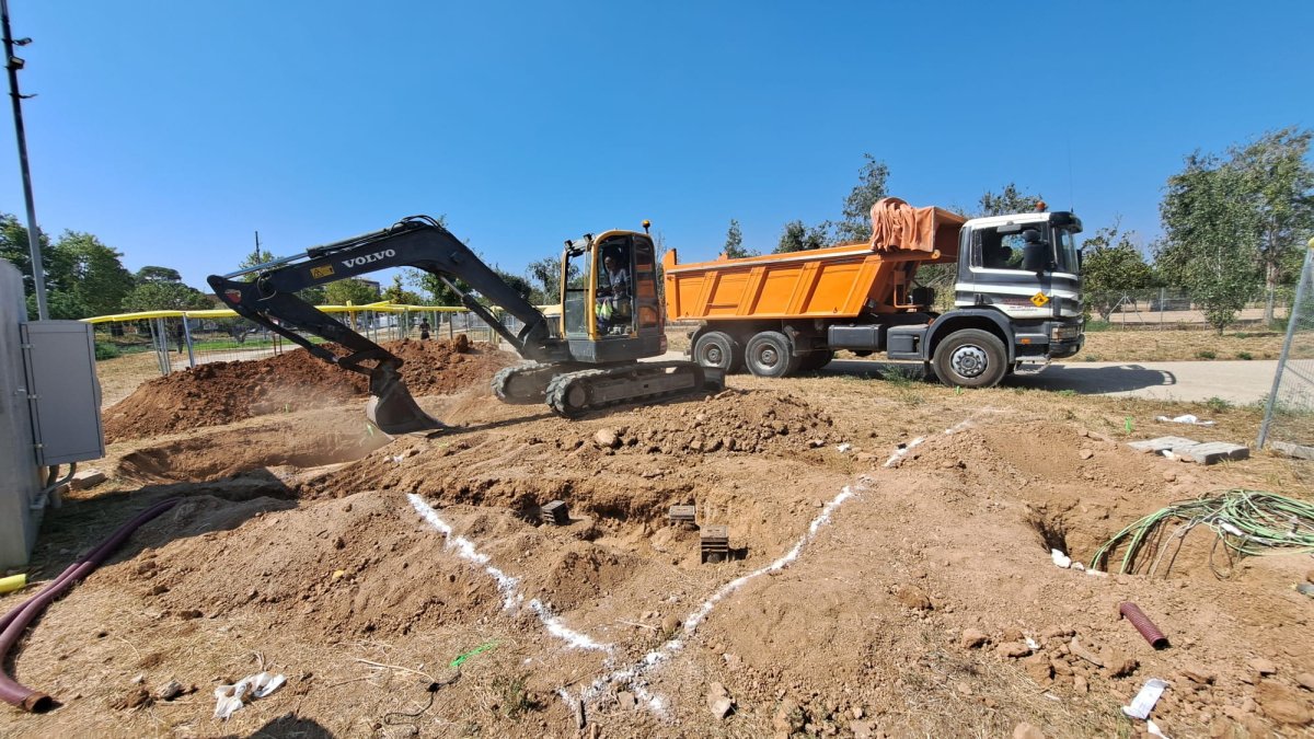 Imagen de las obras en la mina del barrio Fortuny