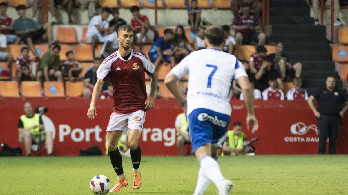 Antonio Leal durante el duelo contra el Real Zaragoza.