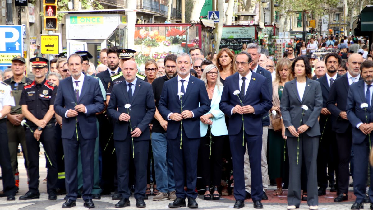 Imatge de l'homenatge de les víctimes del 17-A