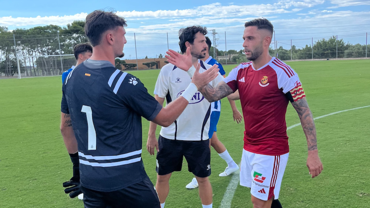 Marc Fernández durant el partit contra l'Espanyol B.