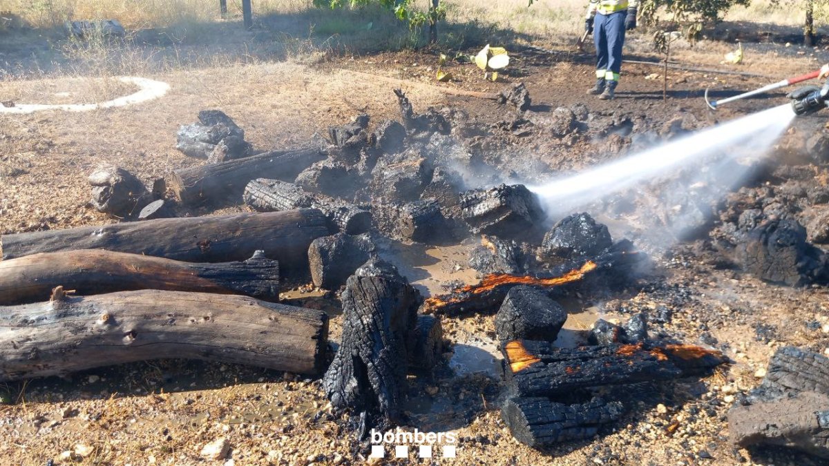Imatge de l'incendi a Ginestar