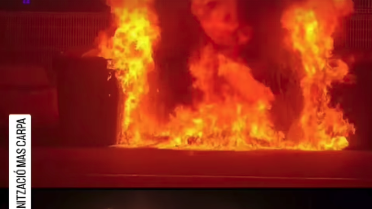 Imatge de l'incendi de Mas Carpa.