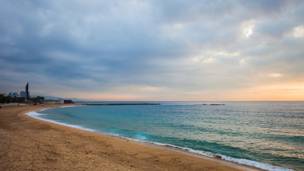 Imatge de la platja de la Nova Icària de Barcelona.