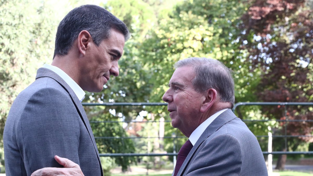 Pedro Sánchez i Edmundo González, avui al Palau de La Moncloa
