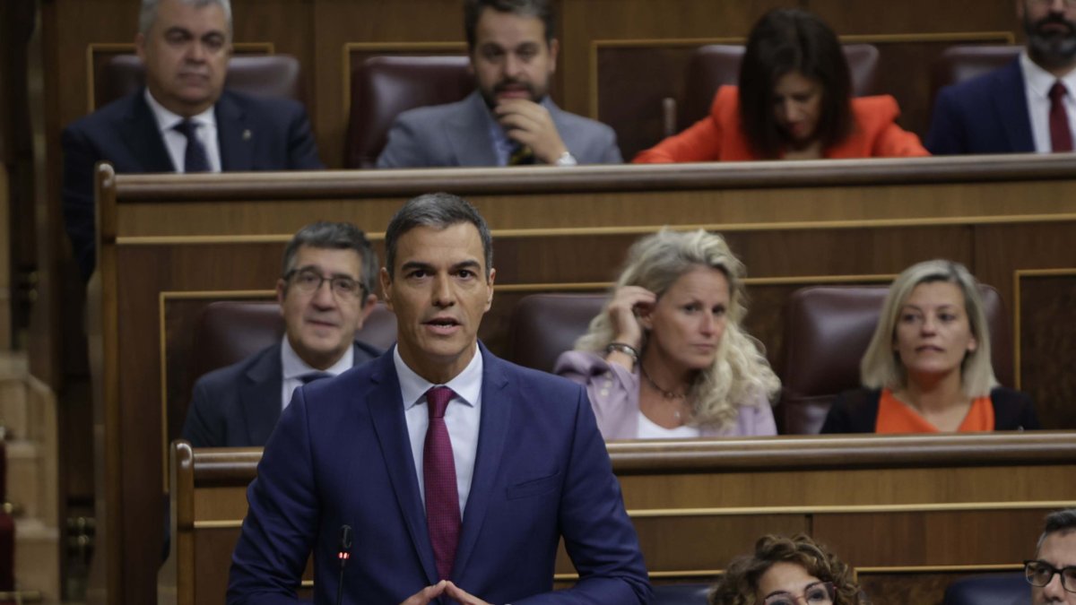 Pedro Sánchez, este miércoles en el Congreso