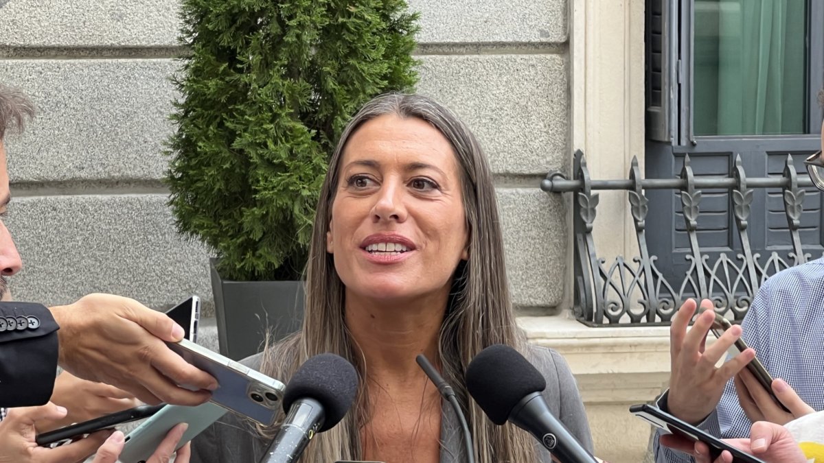 La portavoz de Juntos en el Congreso, Míriam Nogueras, este martes en el Congreso.