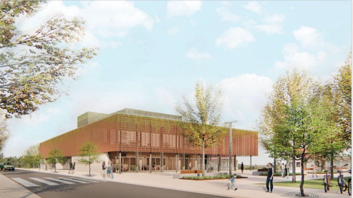 Render del Centro Cultural y Teatro.