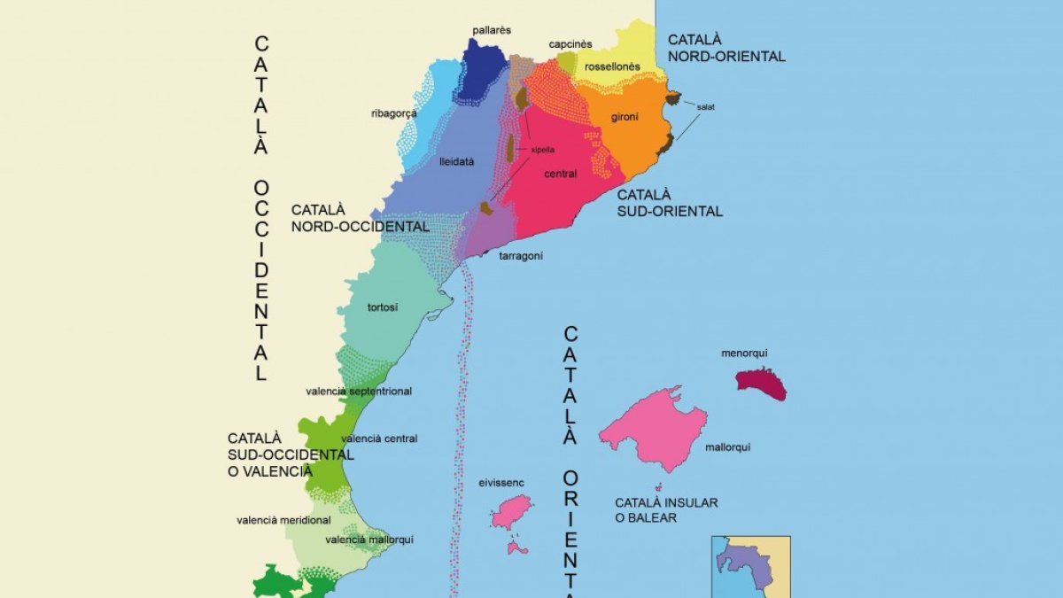 El nuevo mapa de los dialectos de la lengua catalana.
