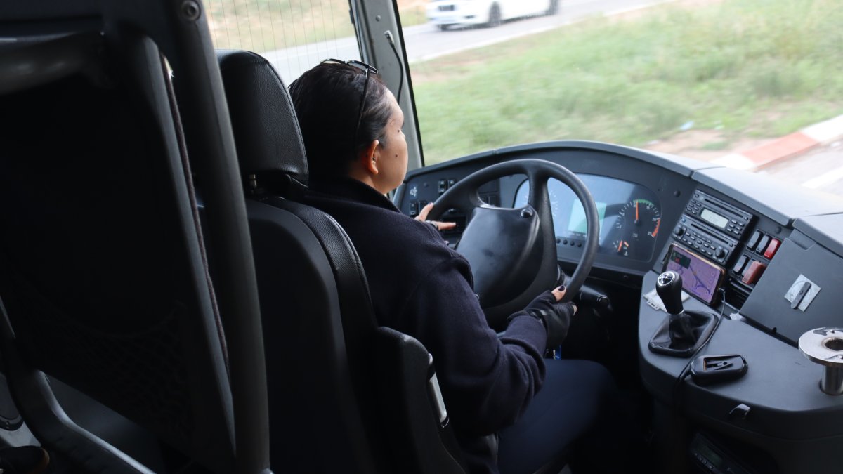 La conductora de un autobús entre Tarragona y Sant Vicenç de Calders.