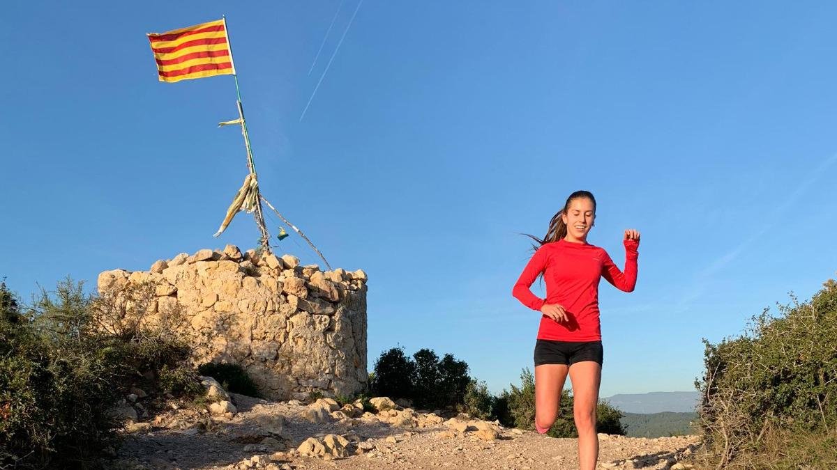 L’arquitecta i corredora tarragonina Anna Saballs, durant una de les seves sortides a la Torre de Sant Simplici.