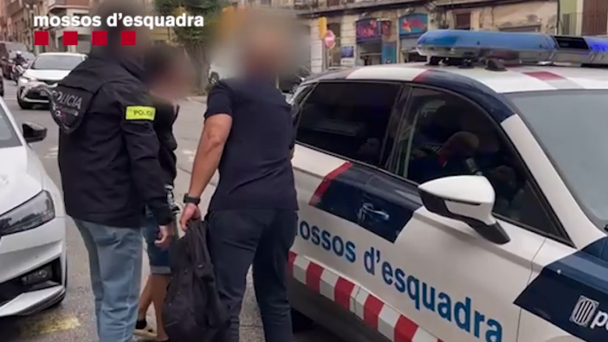Moment de la detenció del presumpte autor.