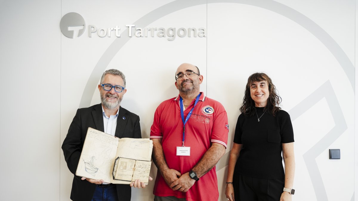El presidente del Port, Saül Garreta, con Lluís Rebull Gavaldà.