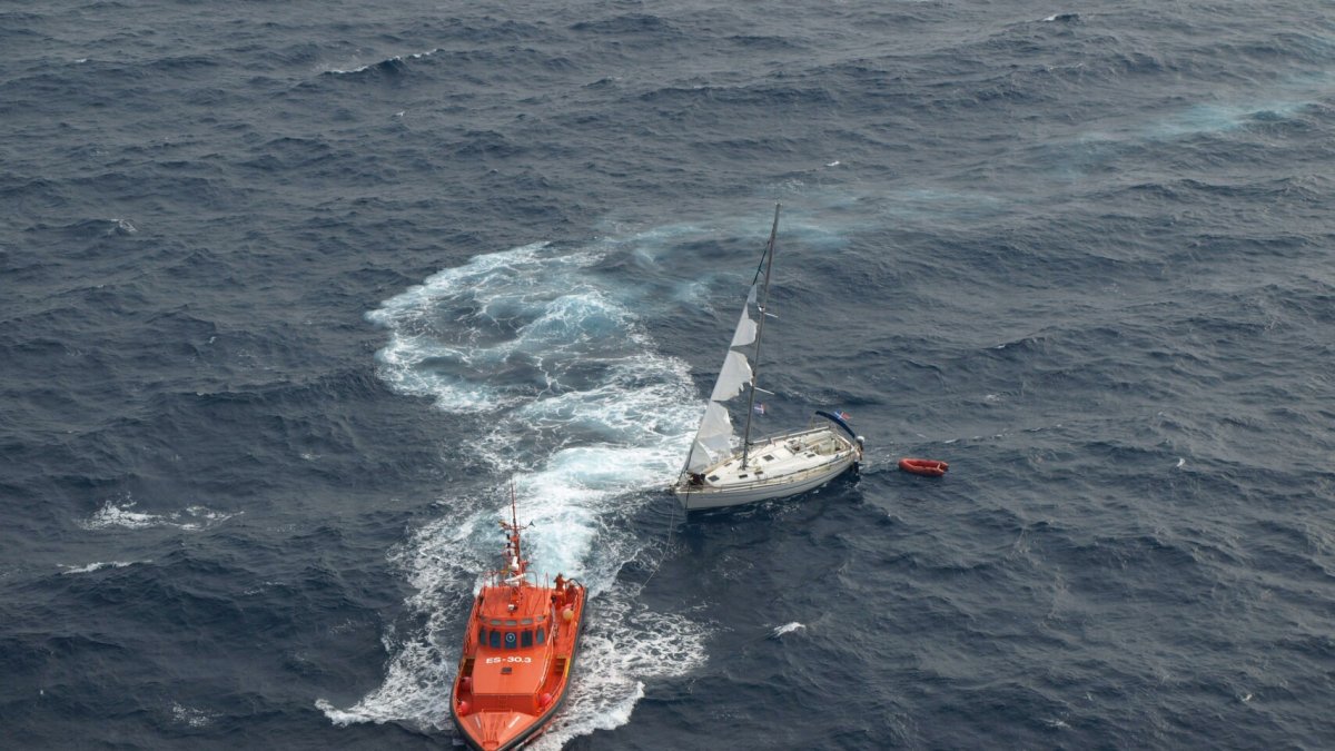 Imatge d'un rescat de Salvament Marítim.
