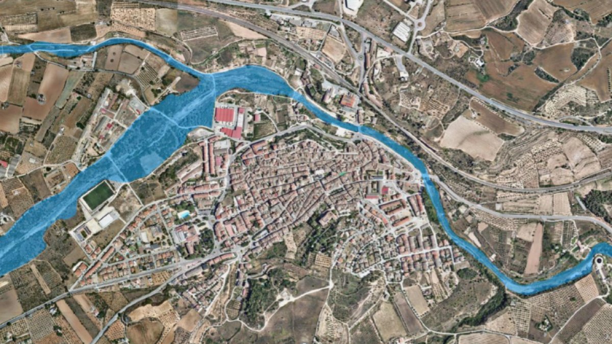 Tram del Francolí on es preveuen les actuacions per a renaturalitzar el riu a l'altura de l'Espluga de Francolí.