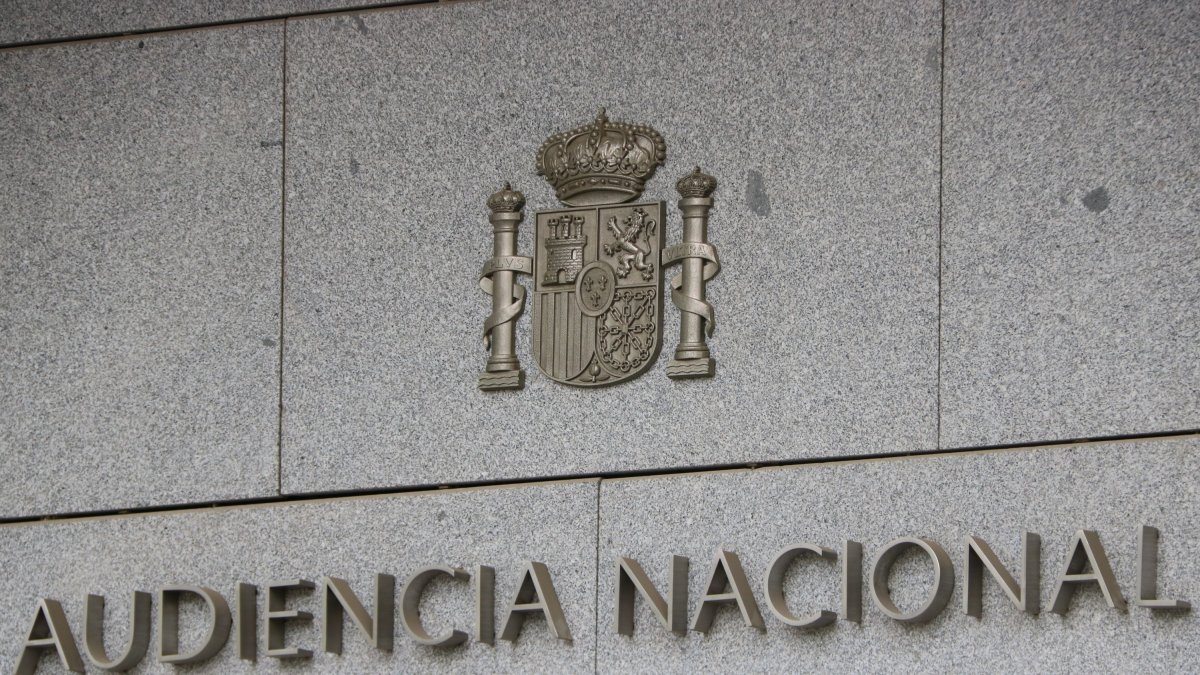 La façana de l'Audiència Nacional, aquest dilluns.