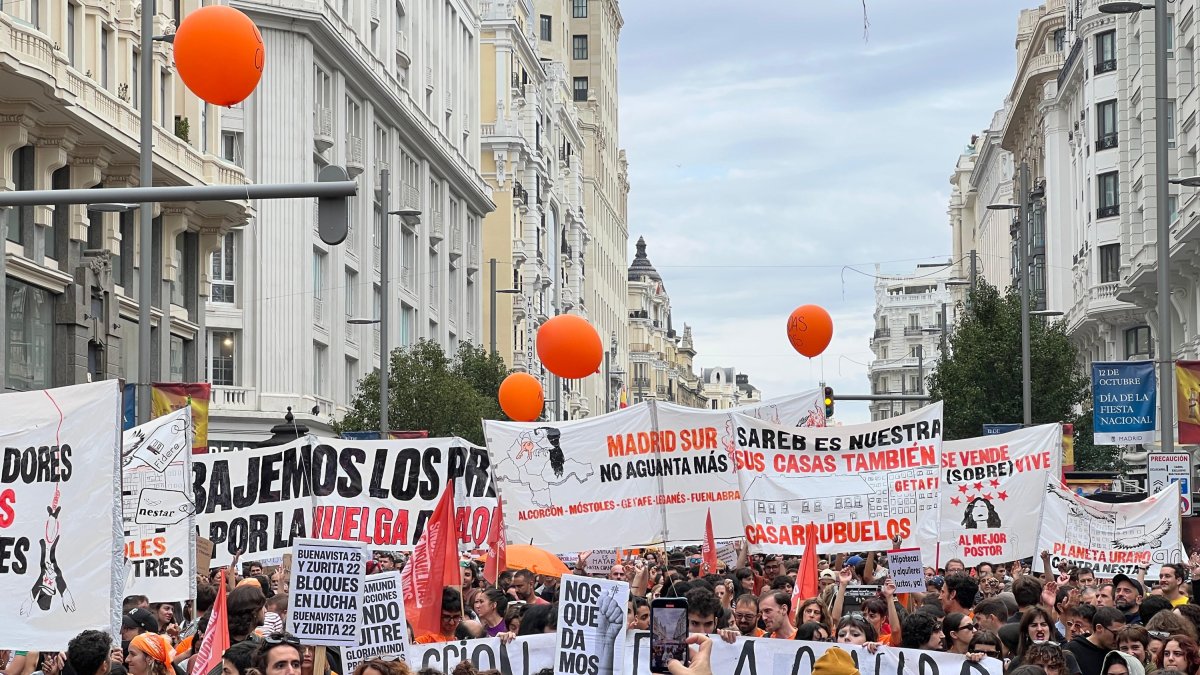 Imagen de la protesta en Madrid el 13 de octubre.