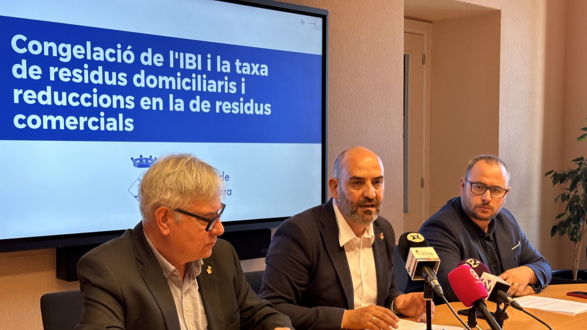 Imagen de la Rueda de prensa de presentació de las Ordenanzas fiscales 2025.