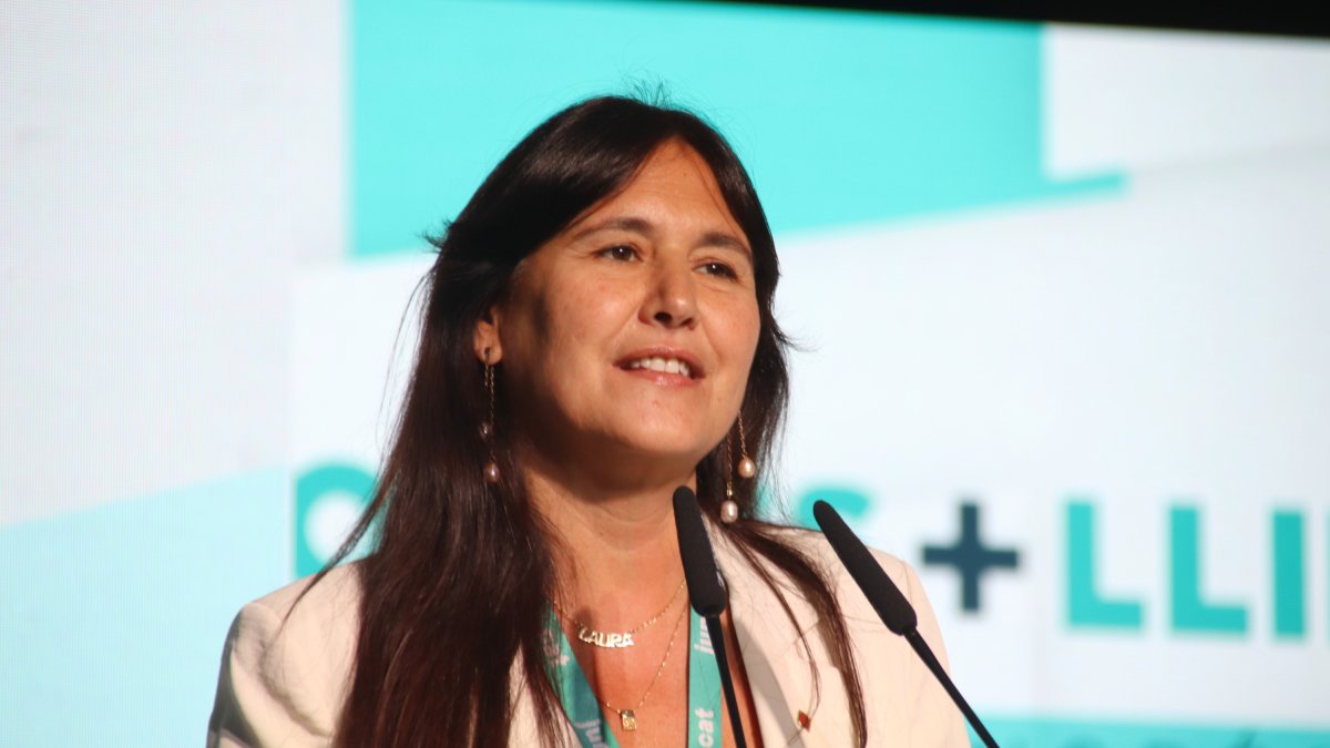 Laura Borràs, en el Congreso Nacional de Junts.