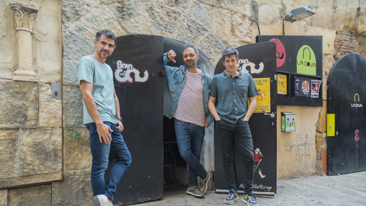Ferran Piqué, Joan Enric Barceló y Dani Alegret, en el Cau de Tarragona.