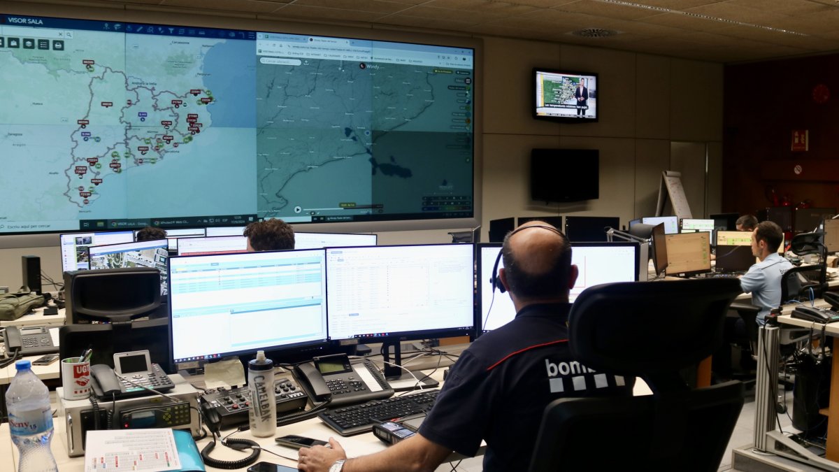 Sala del cos de Bombers a Cerdanyola del Vallès.