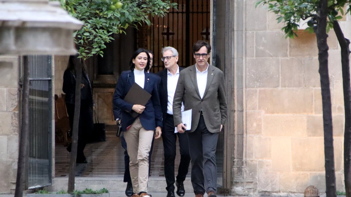 El president Illa i la consellera Parlon a Palau, on es reuneix el comitè de seguiment sobre la dana