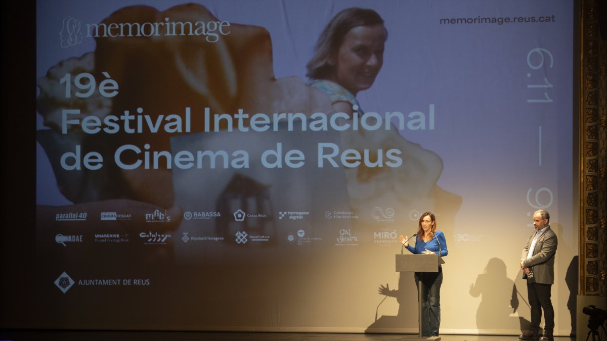 L’alcaldessa de Reus, Sandra Guaita, durant la inauguració del XIX Memorimage.