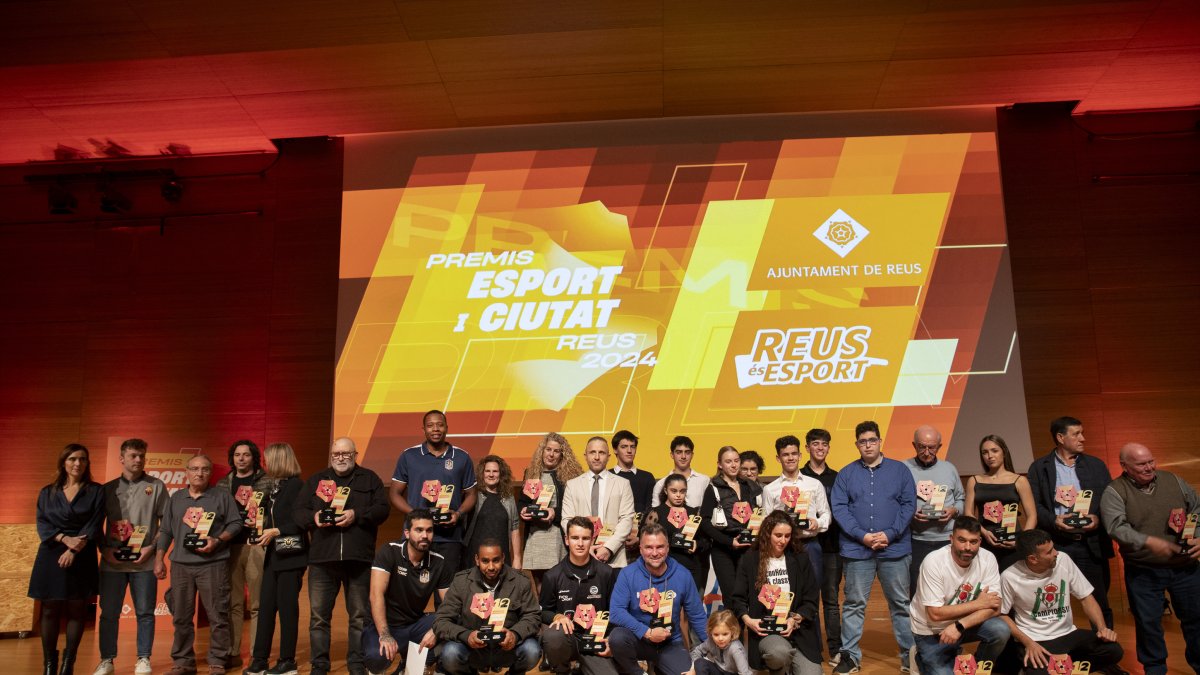 Els guanyadors dels premis Esport i Ciutat Reus 2024.