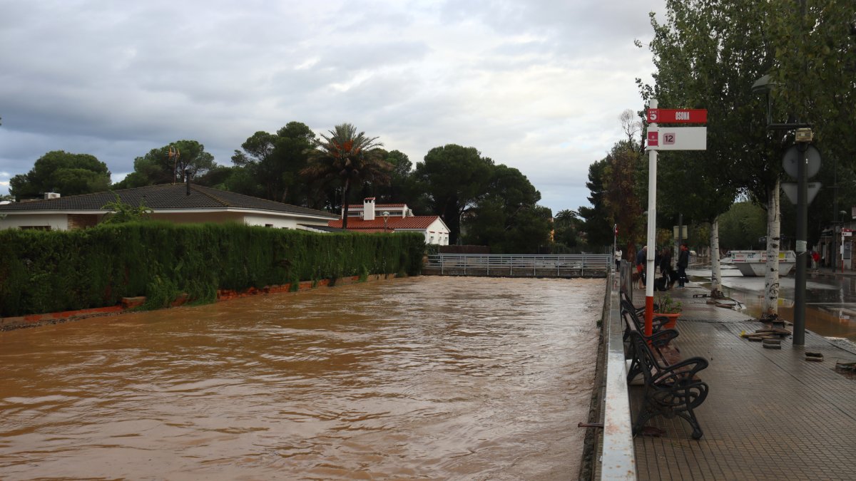 Imatge del barranc de La Móra de Tarragona després dels aiguats.