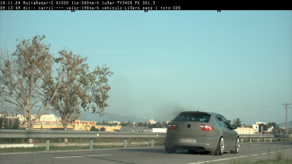 Imatge del vehicle captat pel radar dels Mossos.