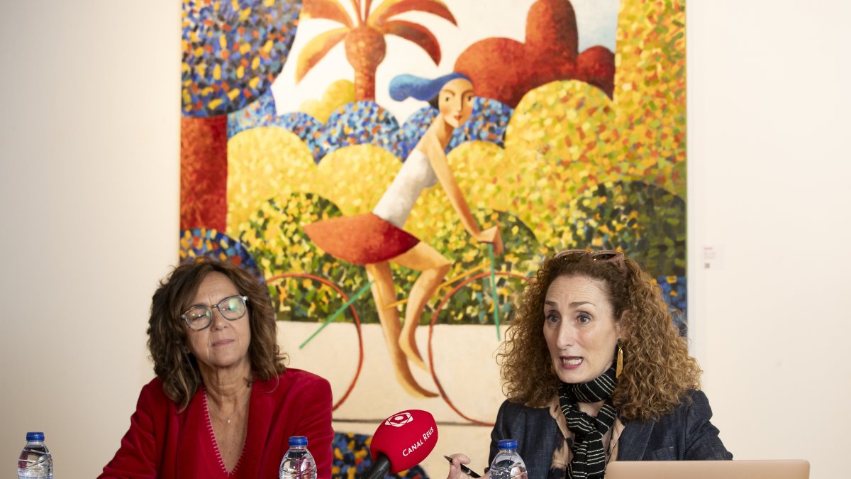 Fotografía del acto de presentación de la Semana de Arte de Cataluña en la Galería Anquins.
