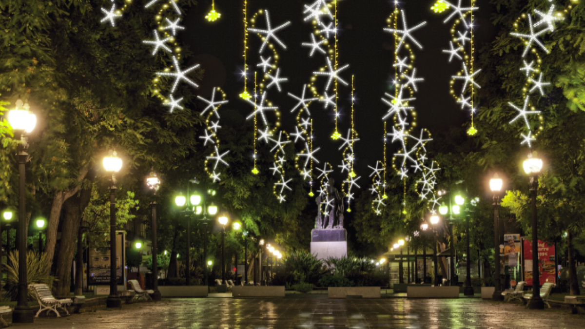 Imatge de la decoració nadalenca de la Rambla Nova de Tarragona.