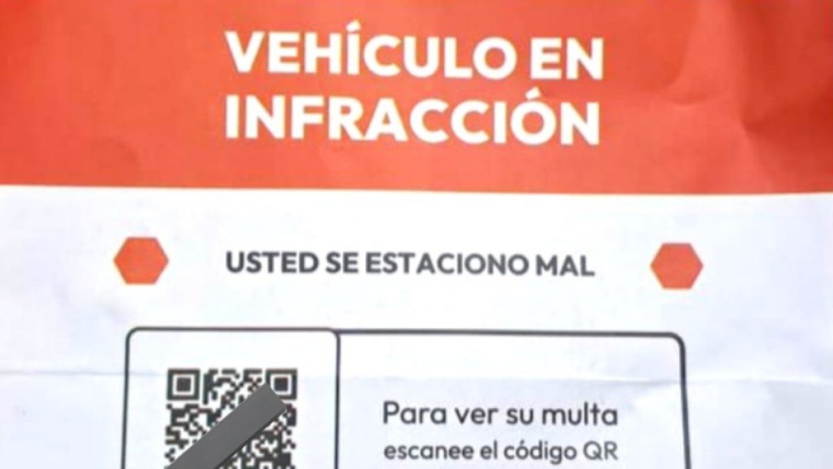 Imagen del papel que utilizan para estafar a los conductores