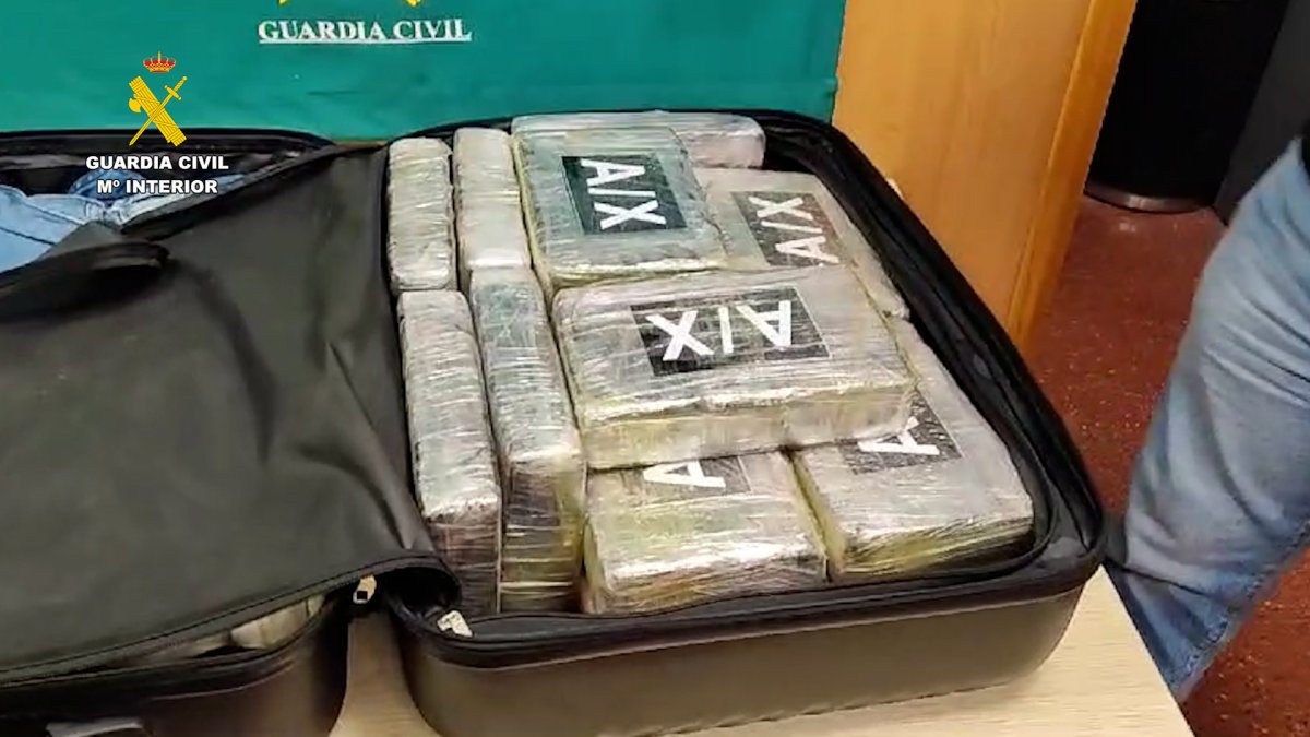Imatge de la droga intervinguda a l'aeroport del Prat