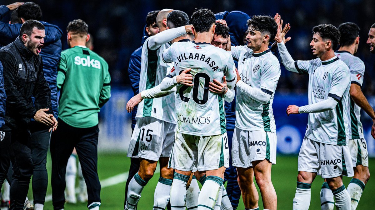 Los jugadores del SD Huesca celebrando uno de los goles conseguidos contra el Oviedo el pasado fin de semana.
