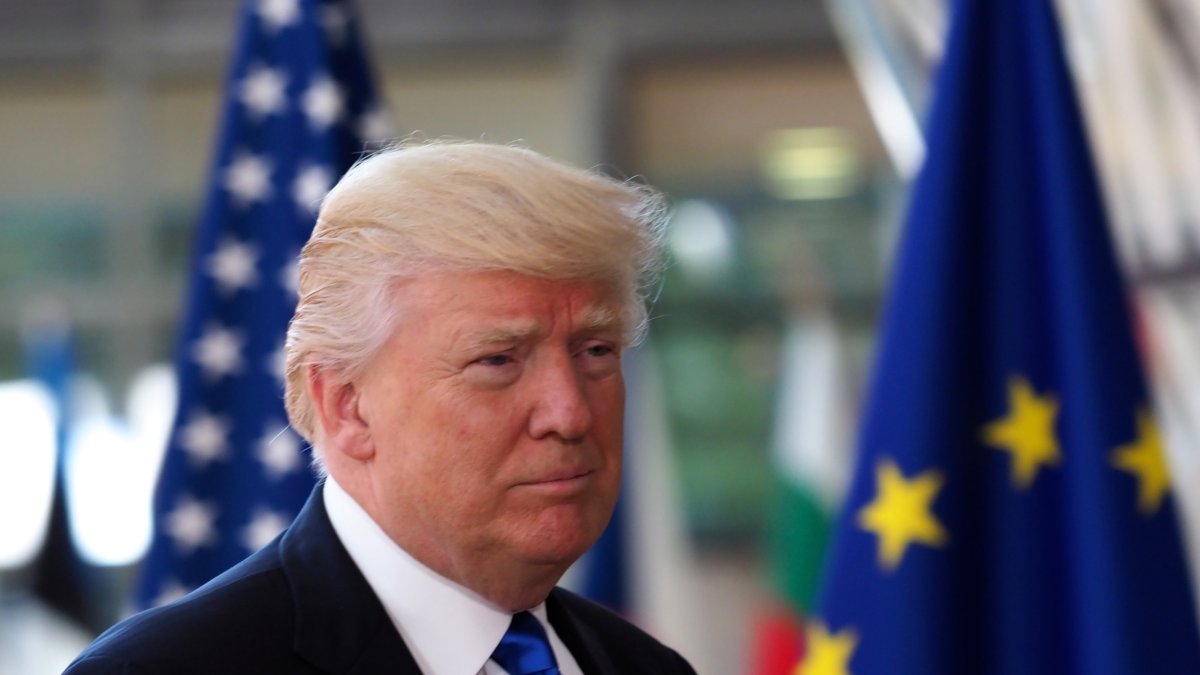 Donald Trump en una reunión con los líderes de la UE en el Consejo Europeo el 25 de mayo de 2017
