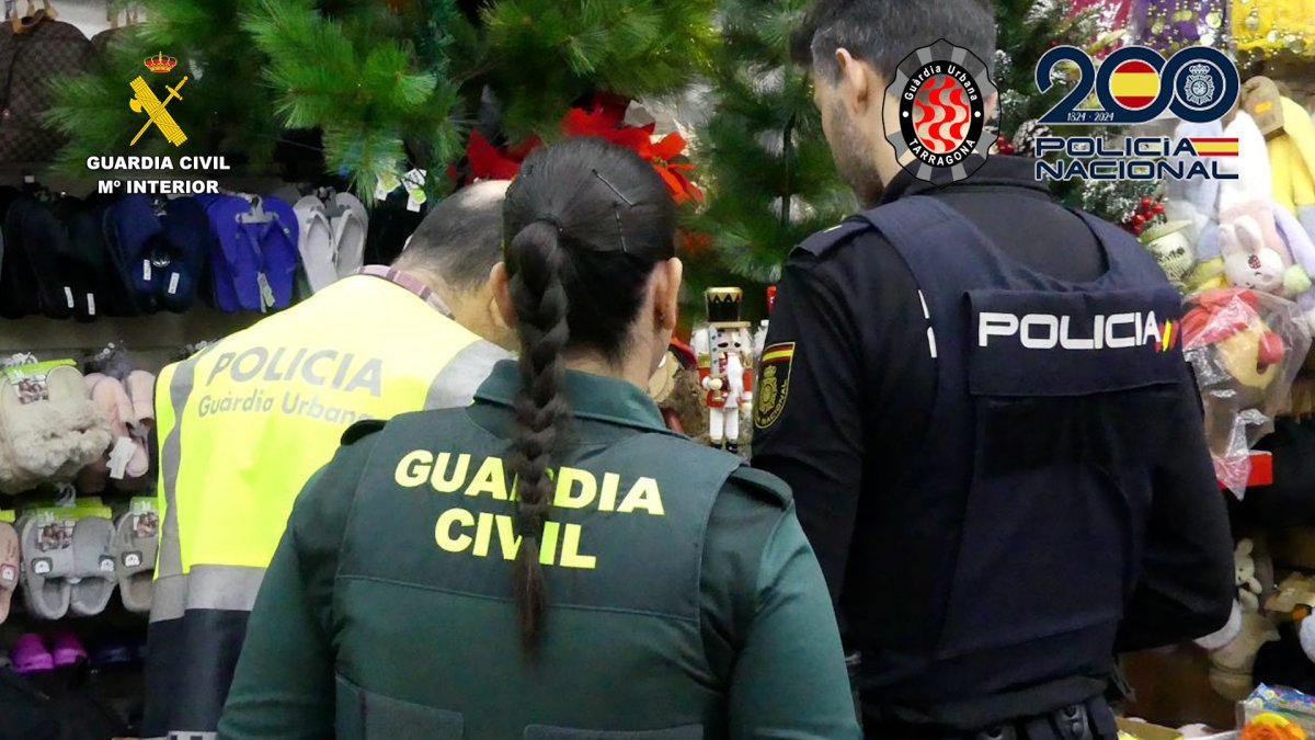 Un instant de l'operatiu conjunt a Tarragona.