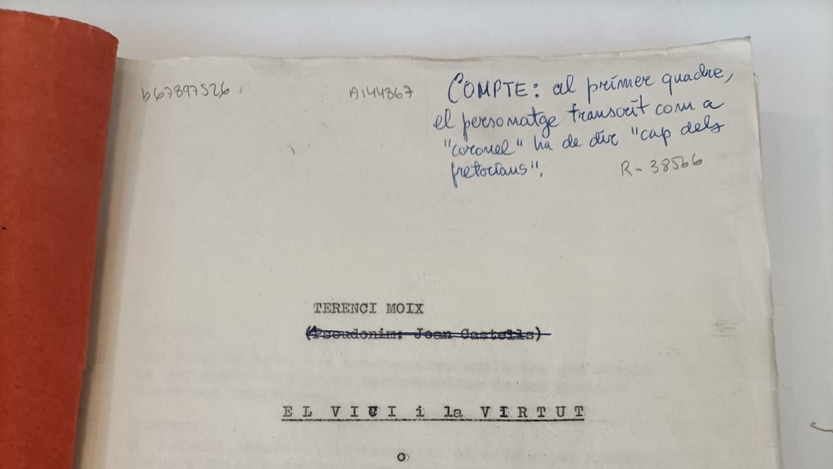 Imatge de l'obre de Terenci Moix trobada.