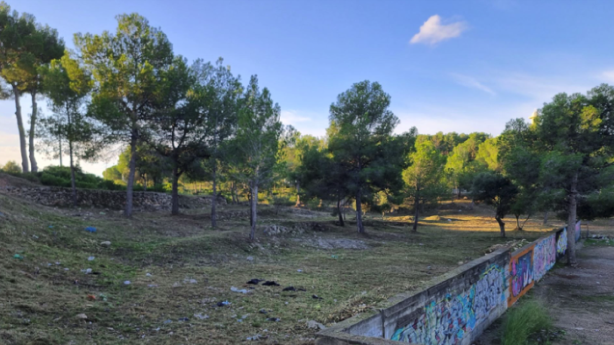 Zona del Parque del Llorito donde se actuará.