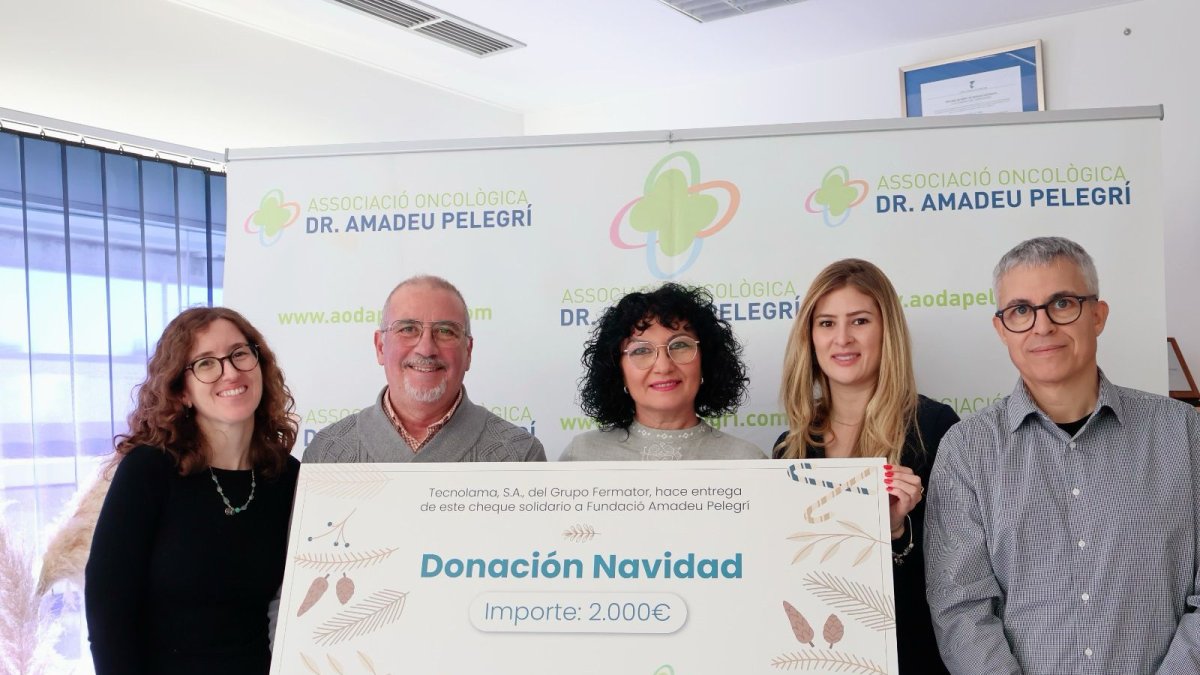 Donació a la asociación Amadeu Pelegrí por parte de Fermator.
